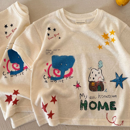 IRIS KIDS Starry Home Shirt — kids elephant-print t-shirt, product photo 7 of 8