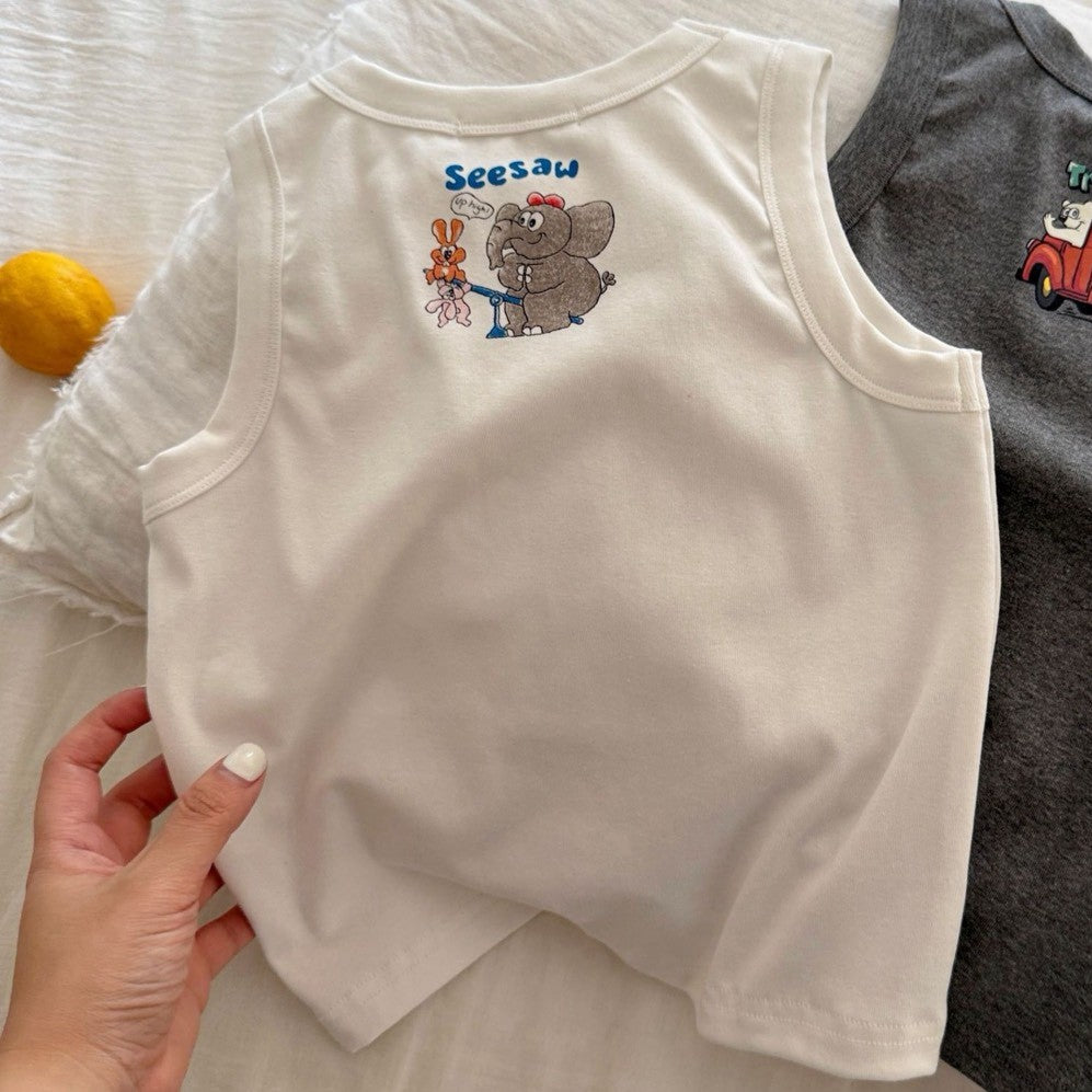 IRIS KIDS Cute Story Tank Top — kids animal print tank top, product photo 9 of 9