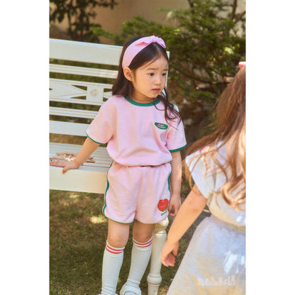 IRIS KIDS BEBEBE Little Apple Love Set — kids apple print outfit, product photo 3 of 10