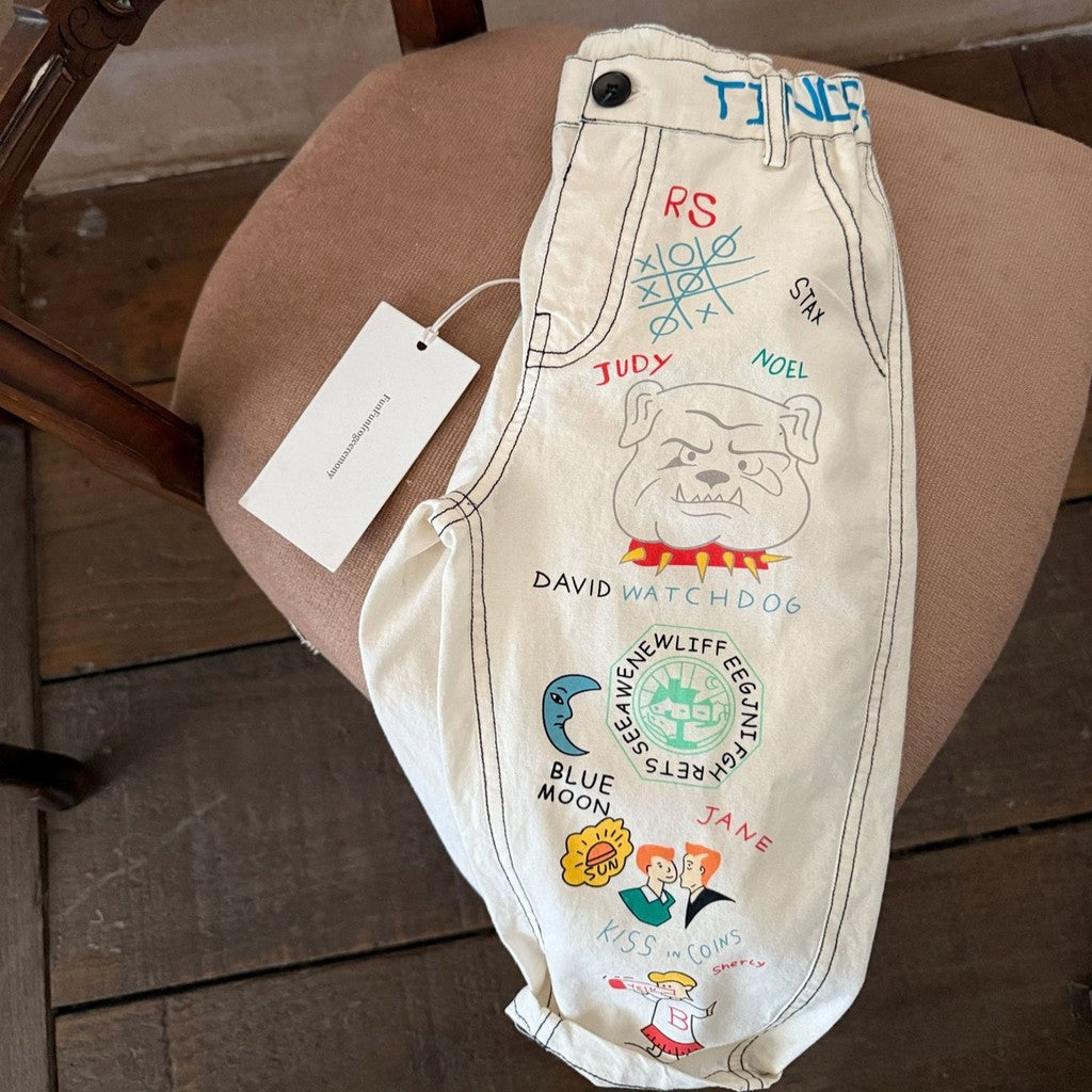 IRIS KIDS School Fun Pants — kids cartoon-print pants, product photo 3 of 6