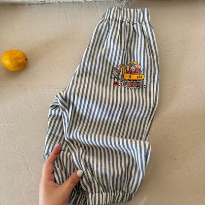 IRIS KIDS Bear Street Pant — kids plaid and bear print trousers, product photo 8 of 11