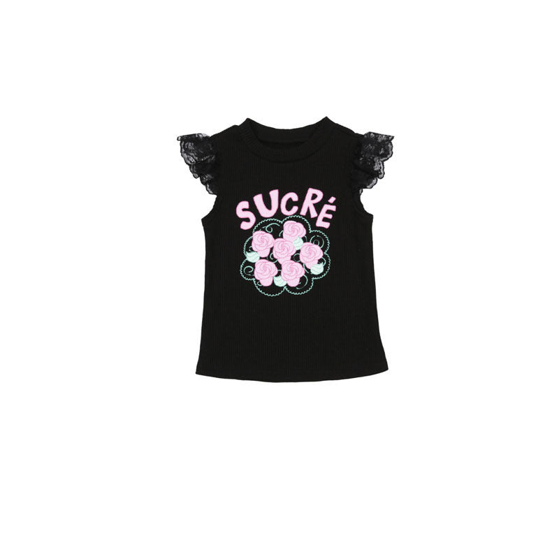 IRIS KIDS Sucre Rose Set — kids rose-print shirt and shorts set, product photo 10 of 11