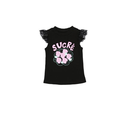IRIS KIDS Sucre Rose Set — kids rose-print shirt and shorts set, product photo 10 of 11