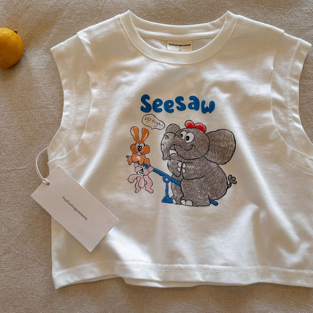 IRIS KIDS Elephant & Bunny Print Tee — kids graphic shirt, product photo 4 of 6