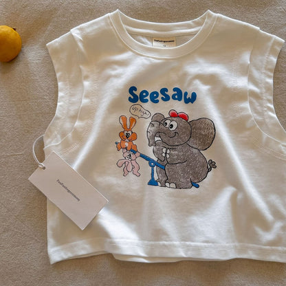 IRIS KIDS Elephant & Bunny Print Tee — kids graphic shirt, product photo 4 of 6