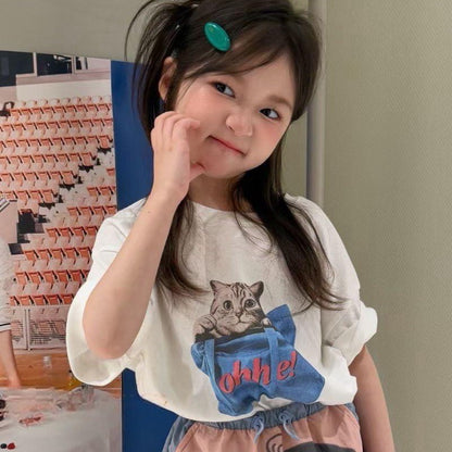 IRIS KIDS Mini Cat Lover Set — kids shirt and skirt outfit, product photo 9 of 10