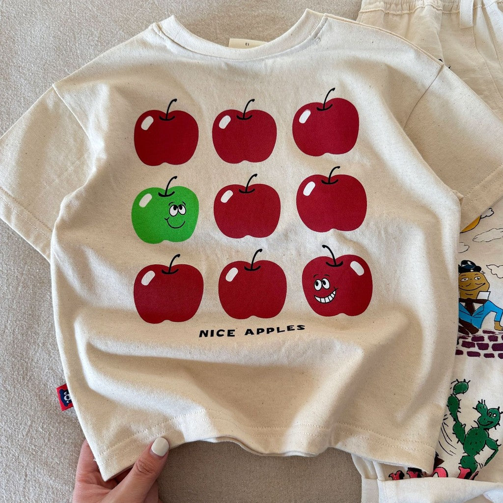 IRIS KIDS x Funfun Home of Bears Apple Tee — kids graphic t-shirt, product photo 8 of 9