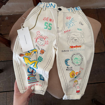 IRIS KIDS School Fun Pants — kids cartoon-print pants, product photo 1 of 6