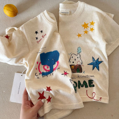 IRIS KIDS Starry Home Shirt — kids elephant-print t-shirt, product photo 5 of 8