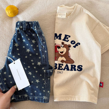 IRIS KIDS x Funfun Home of Bears Apple Tee — kids graphic t-shirt, product photo 3 of 9