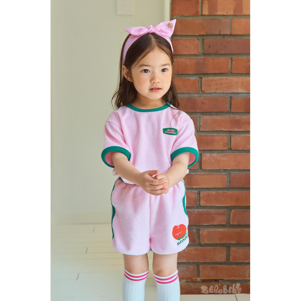 IRIS KIDS BEBEBE Little Apple Love Set — kids apple print outfit, product photo 6 of 10