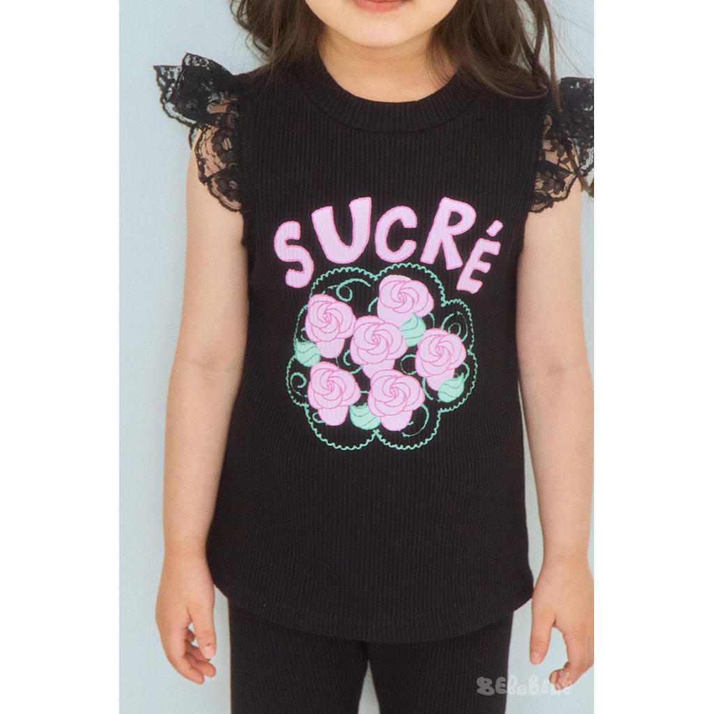 IRIS KIDS Sucre Rose Set — kids rose-print shirt and shorts set, product photo 6 of 11