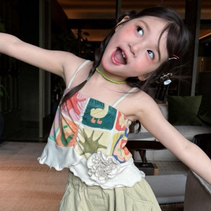 IRIS KIDS Sunny Play Tank & Pants Set — girls kids outfit, product photo 9 of 10