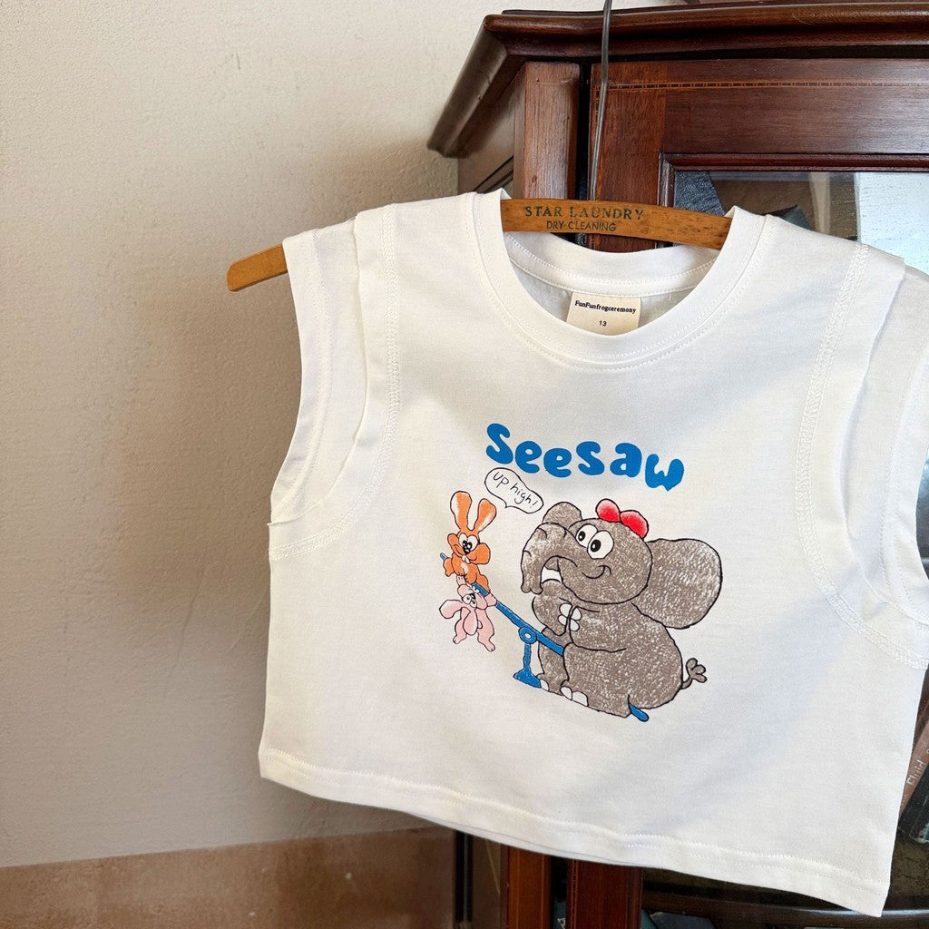 IRIS KIDS Elephant & Bunny Print Tee — kids graphic shirt, product photo 1 of 6