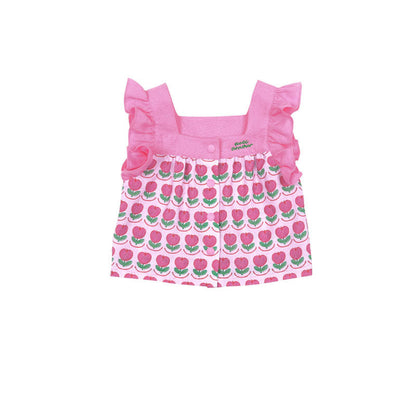 IRIS KIDS Candy Pink Ruffle Set — kids shirt, pants and socks set, product photo 10 of 12