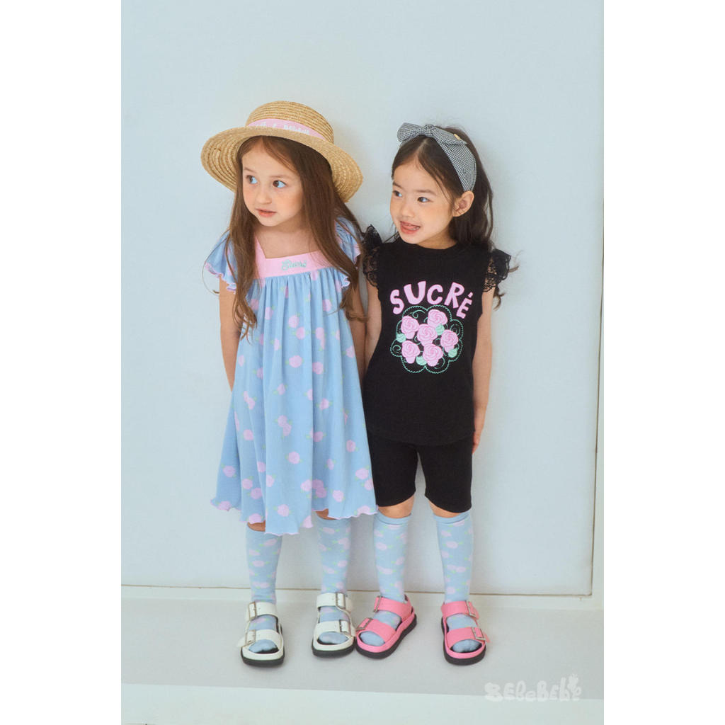 IRIS KIDS Sucre Rose Set — kids rose-print shirt and shorts set, product photo 8 of 11
