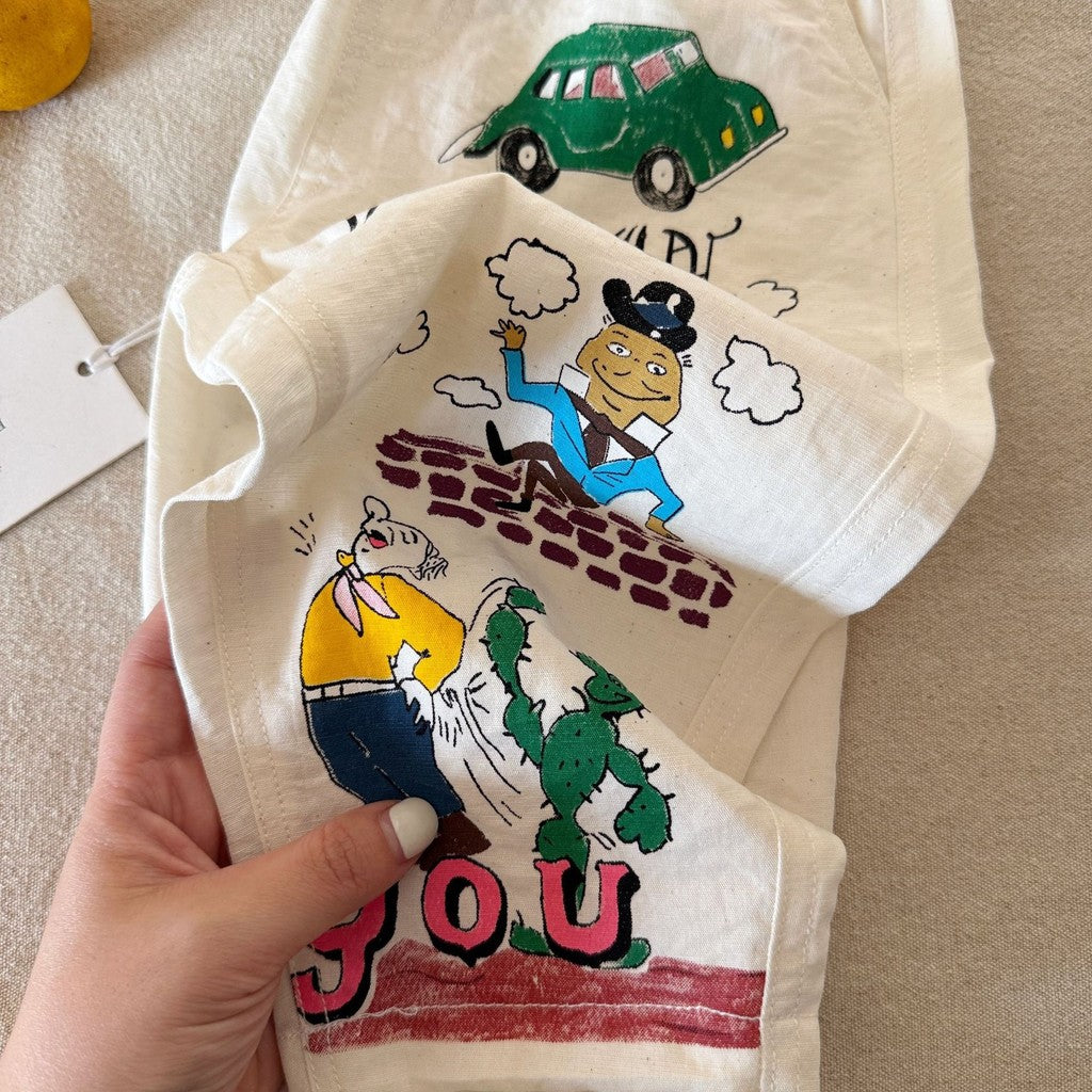 IRIS KIDS Playtime Doodle Pants — kids cartoon print pants, product photo 4 of 7