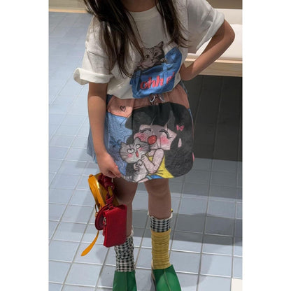 IRIS KIDS Mini Cat Lover Set — kids shirt and skirt outfit, product photo 4 of 10