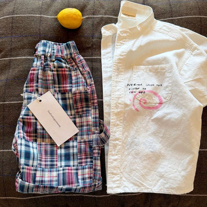 IRIS KIDS Mini Preppy Shorts — kids plaid shorts, product photo 2 of 6