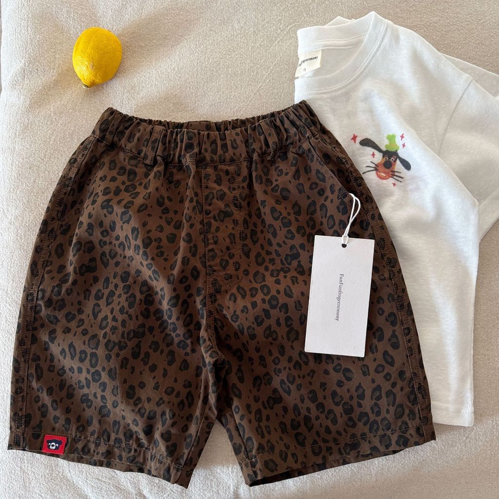 IRIS KIDS Safari Mood Shorts — kids tiger-print shorts, product photo 1 of 10