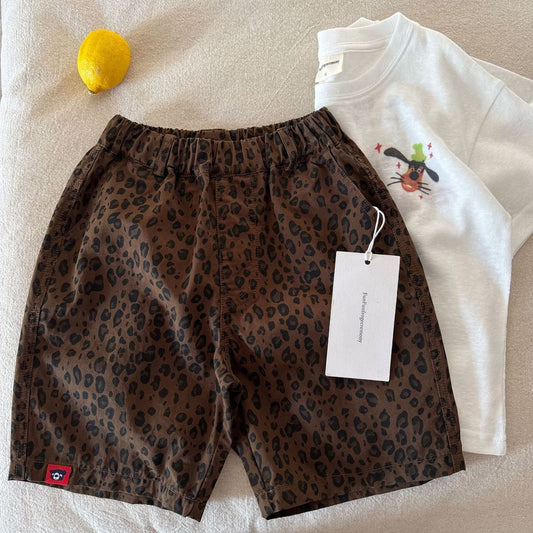 IRIS KIDS Safari Mood Shorts — kids tiger-print shorts, product photo 1 of 10