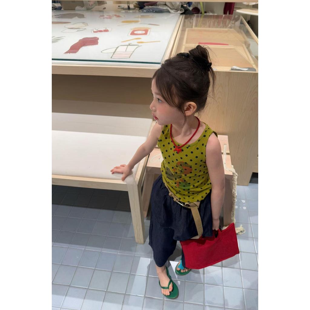 IRIS KIDS Olive Dream Set — kids polka dot top and pants outfit, product photo 8 of 10