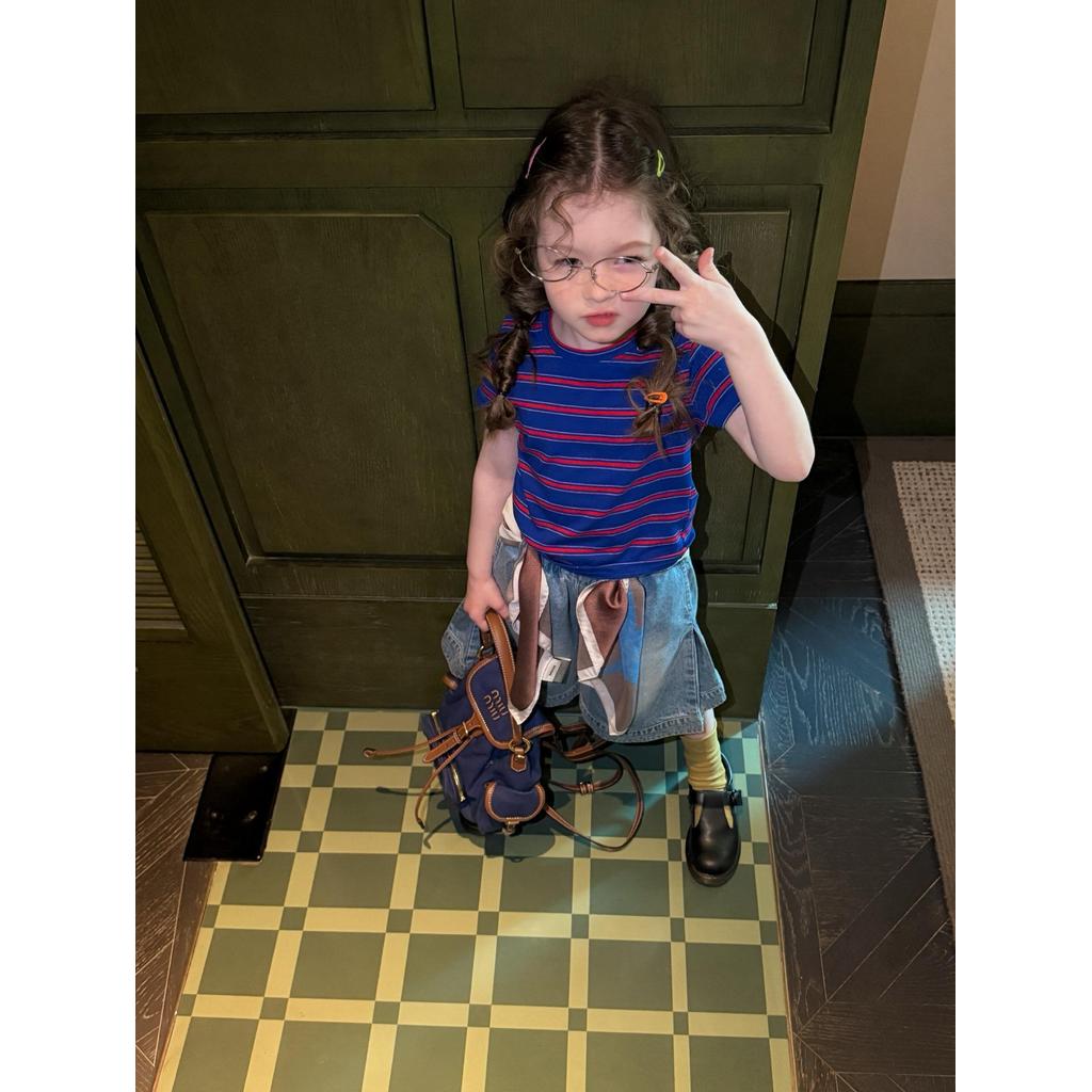 IRIS KIDS Candy Stripe Set — kids striped tee and jeans, product photo 6 of 10