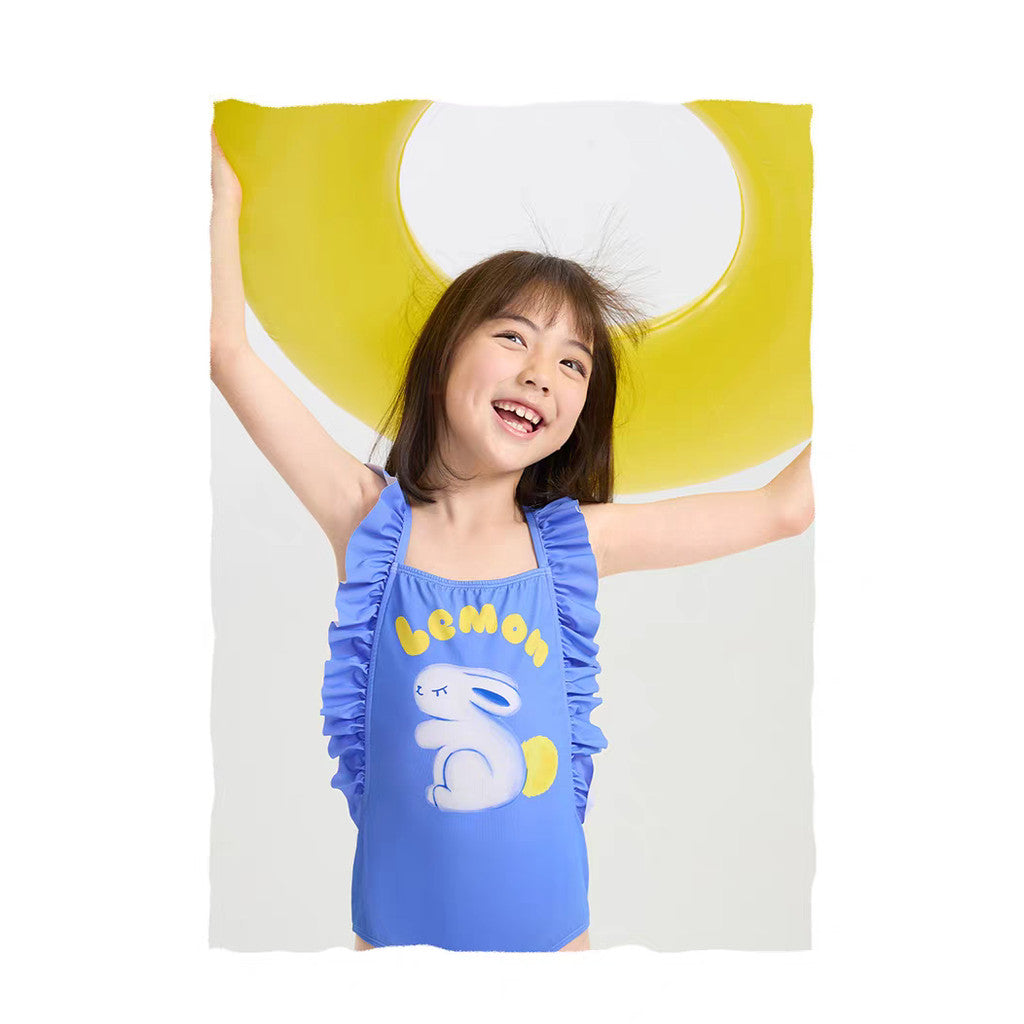 IRIS KIDS Bunny Swim Set — girls swimsuit and cap, product photo 6 of 8