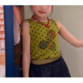 IRIS KIDS Olive Dream Set — kids polka dot top and pants outfit, product photo 9 of 10