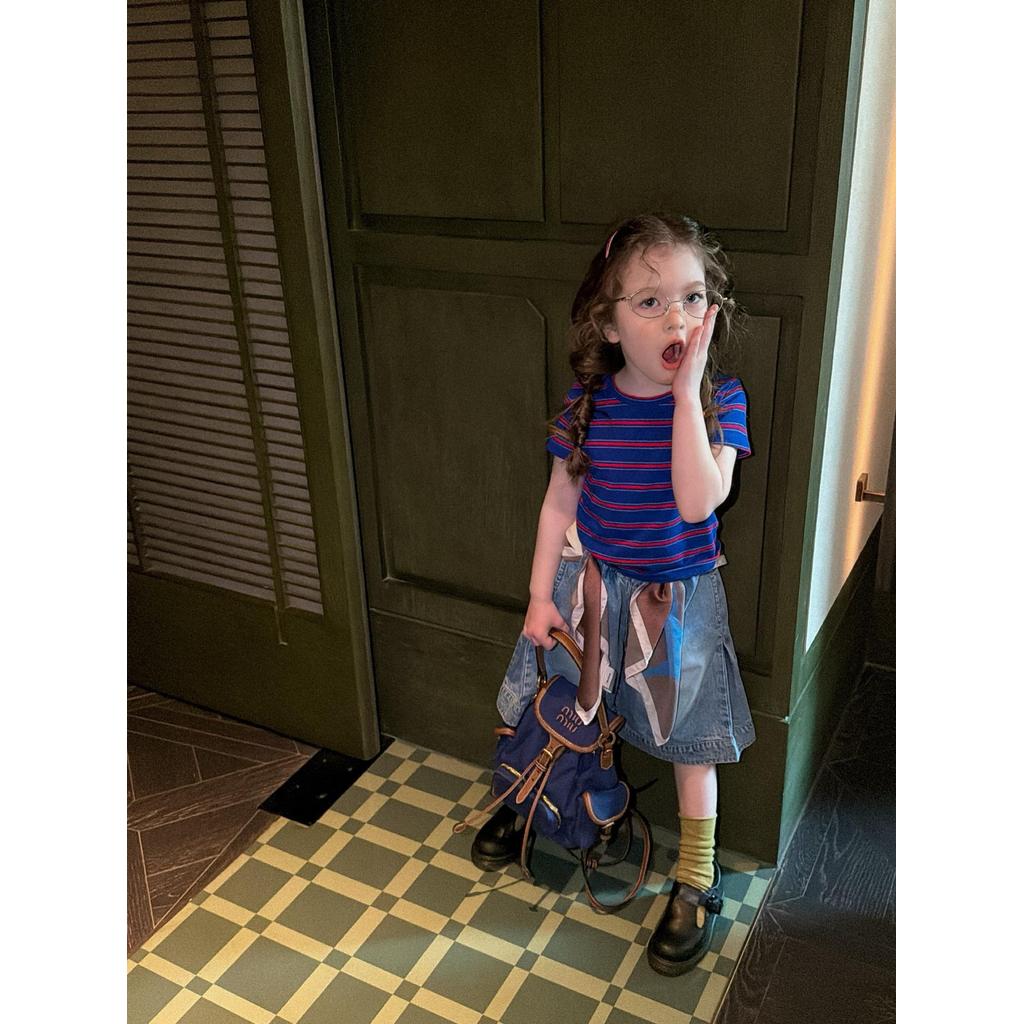 IRIS KIDS Candy Stripe Set — kids striped tee and jeans, product photo 5 of 10