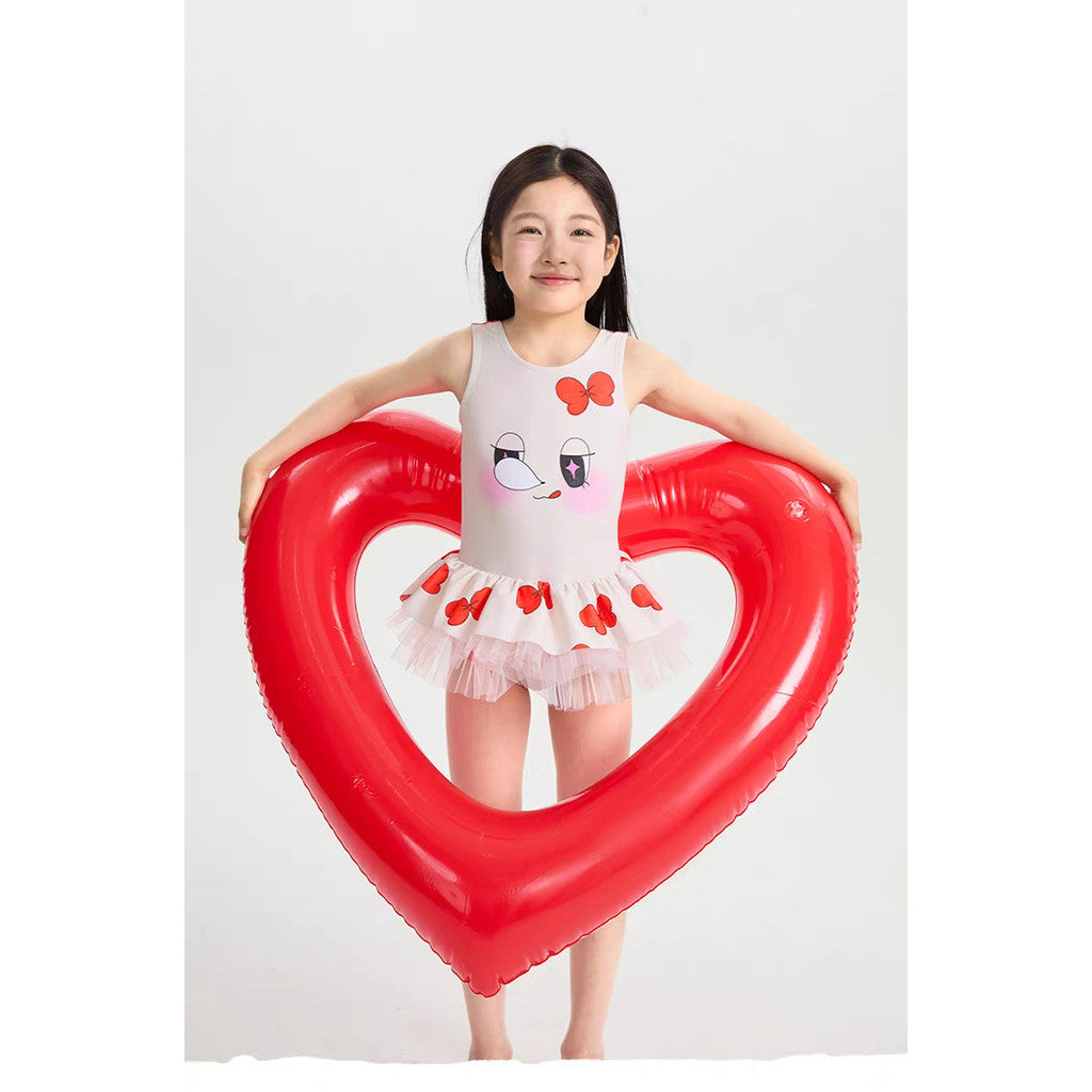IRIS KIDS Ribbon Swimming Set — girls one-piece swimsuit and cap, product photo 6 of 10