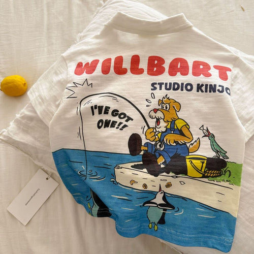 IRIS KIDS Fishing Buddy Tee — kids vintage cartoon print t-shirt, product photo 1 of 6