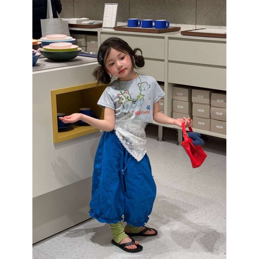 IRIS KIDS Blueberry Puff — kids tee and balloon pants set, product photo 8 of 10