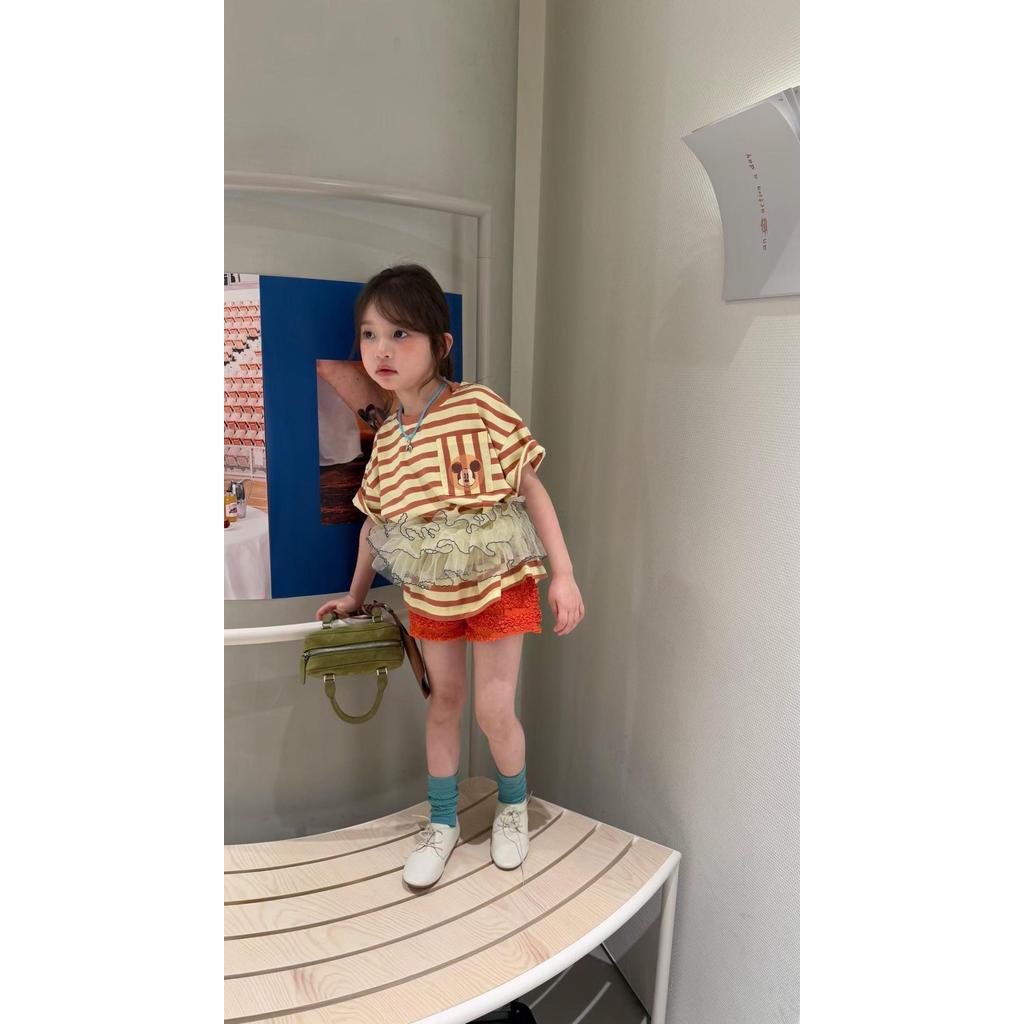 IRIS KIDS Sunny Day Ruffle — kids striped top and shorts set, product photo 4 of 11