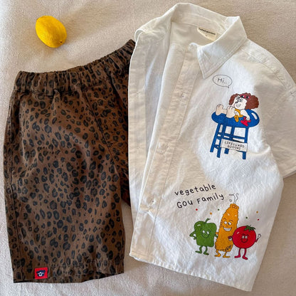 IRIS KIDS Safari Mood Shorts — kids tiger-print shorts, product photo 6 of 10