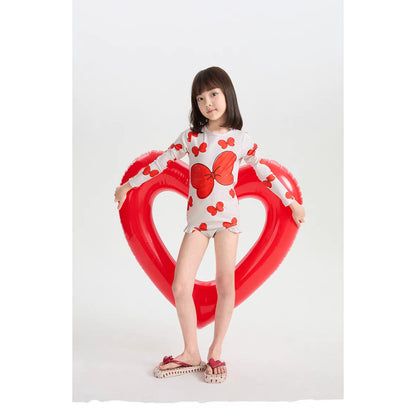 IRIS KIDS Big Ribbon Swimming Set — girls one-piece swimsuit and cap, product photo 6 of 9