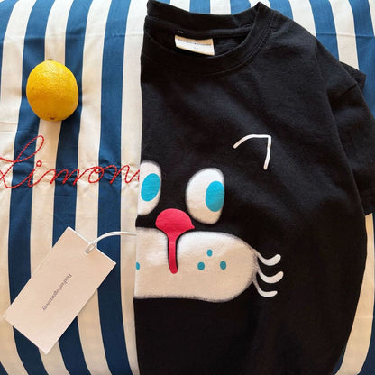 IRIS KIDS Midnight Kitty Tee — kids cat-print t-shirt, product photo 4 of 5