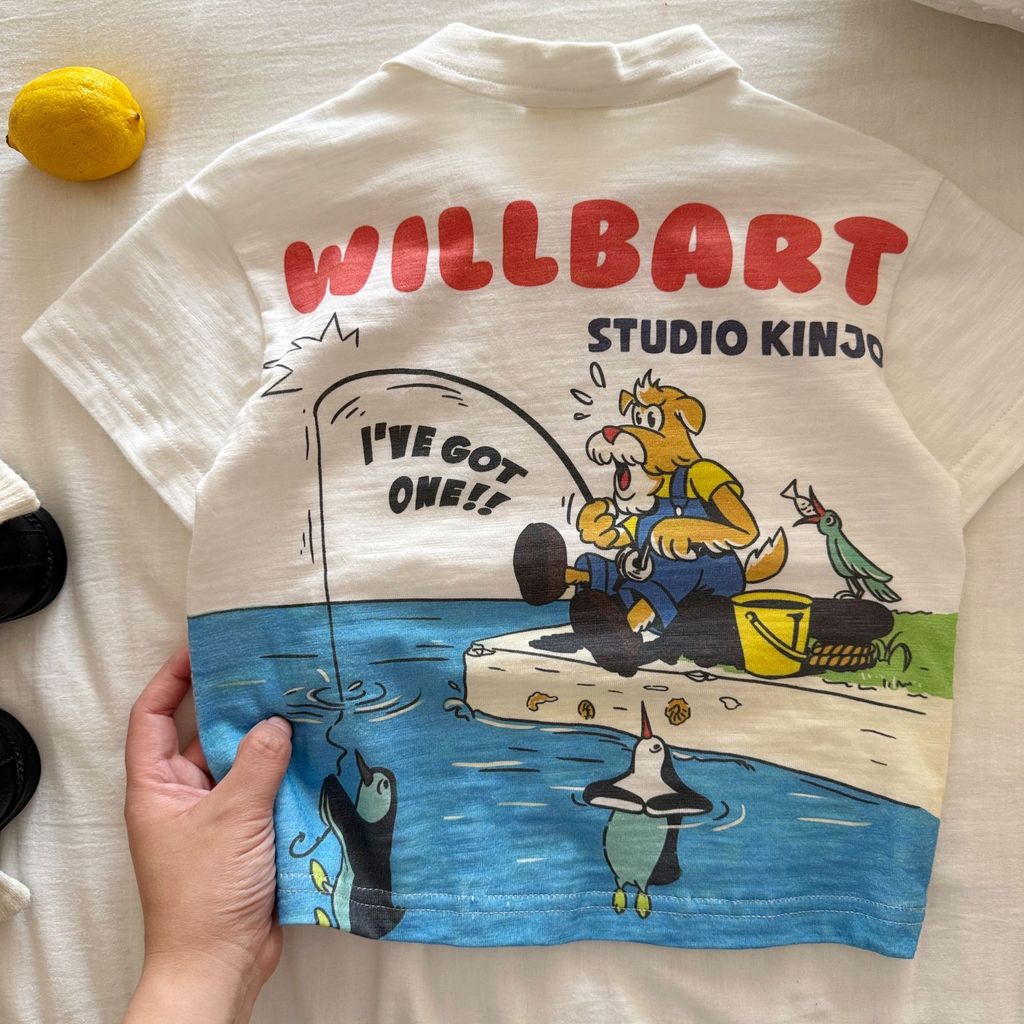 IRIS KIDS Fishing Buddy Tee — kids vintage cartoon print t-shirt, product photo 5 of 6