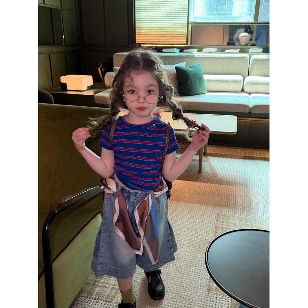 IRIS KIDS Candy Stripe Set — kids striped tee and jeans, product photo 2 of 10