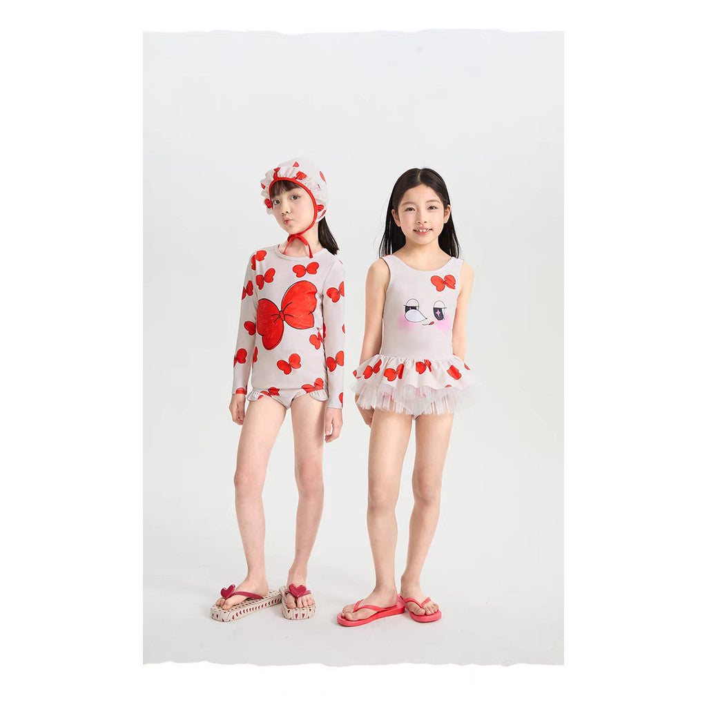 IRIS KIDS Ribbon Swimming Set — girls one-piece swimsuit and cap, product photo 4 of 10