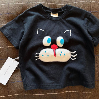 IRIS KIDS Midnight Kitty Tee — kids cat-print t-shirt, product photo 3 of 5