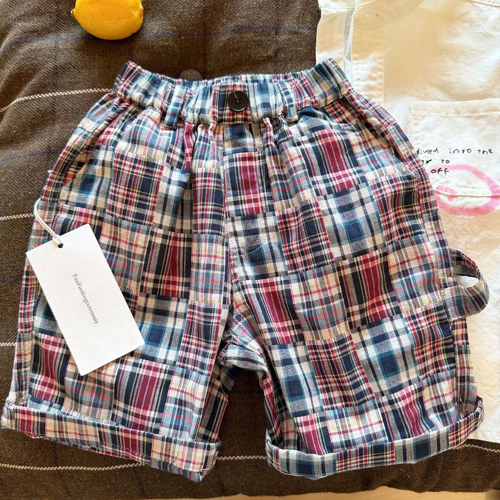 IRIS KIDS Mini Preppy Shorts — kids plaid shorts, product photo 6 of 6