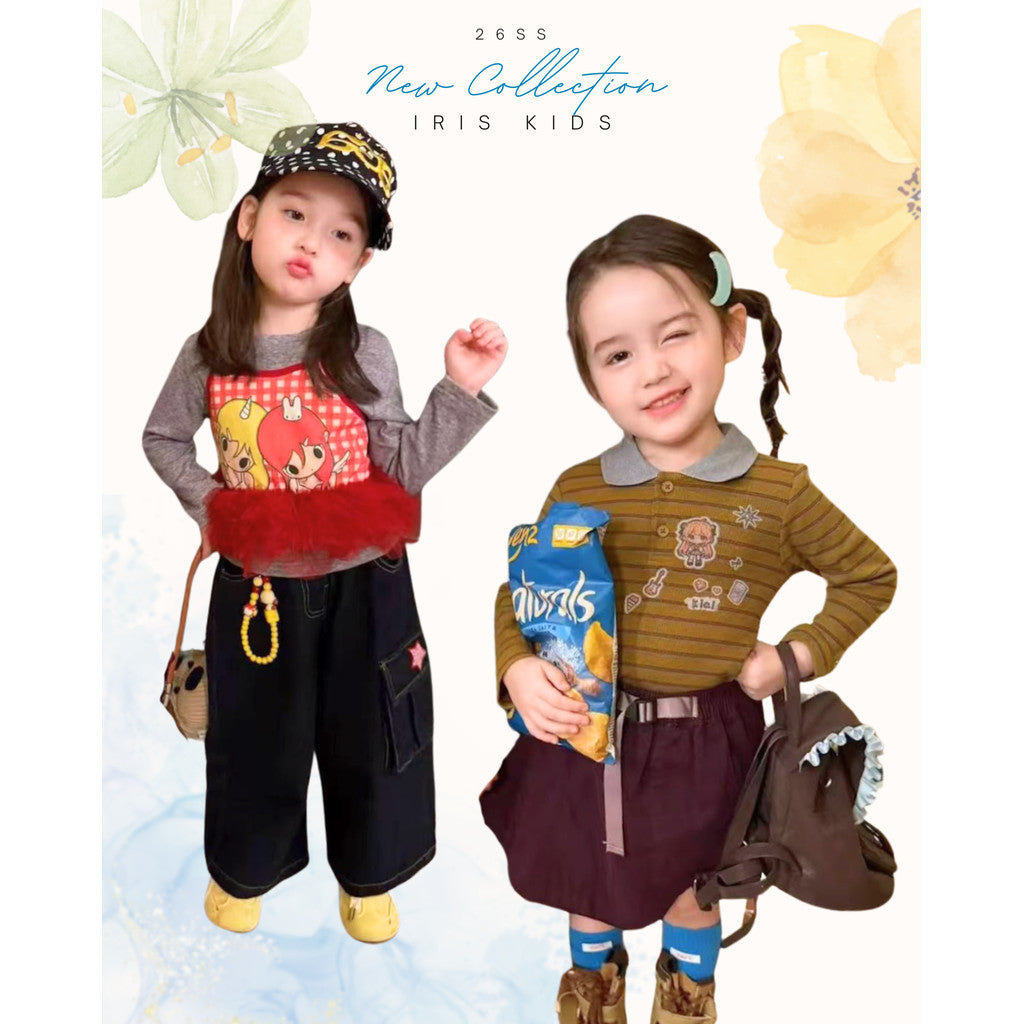 IRIS KIDS Cherry Picnic Set — girls shirt, vest and jeans outfit, product photo 1 of 6