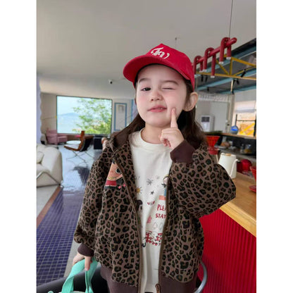 IRIS KIDS Leopard Breeze Jacket — kids leopard-print zip jacket, product photo 2 of 8