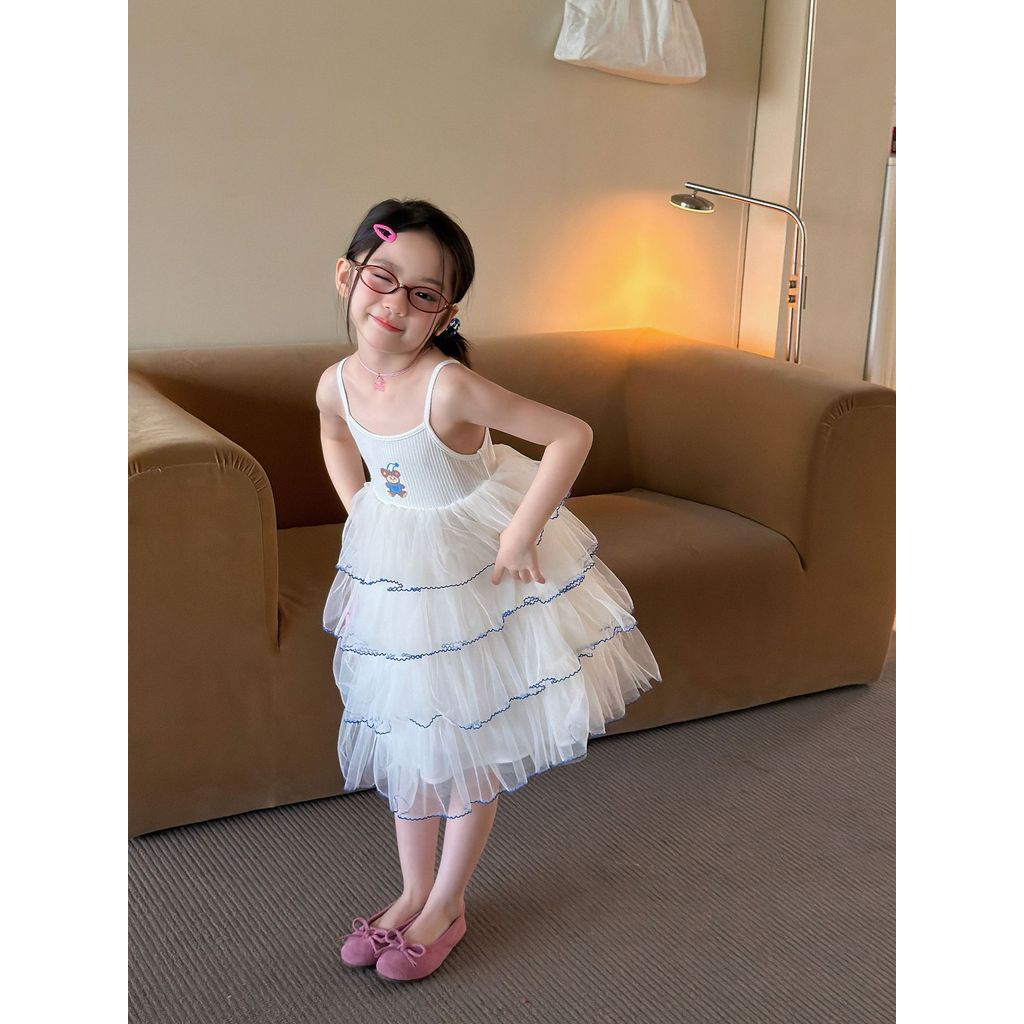IRIS KIDS Sugar Cloud Dress — girls layered tulle dress, product photo 3 of 10