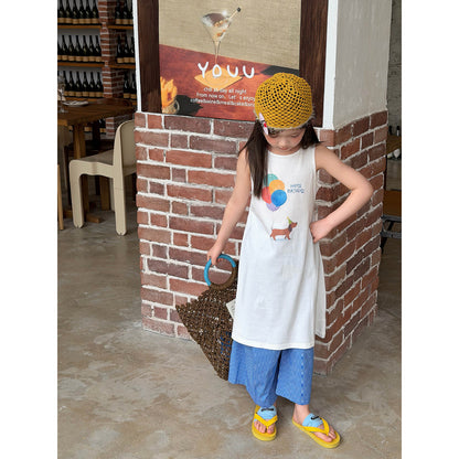 IRIS KIDS Sunny Birthday Tank — long-fit kids tank top, product photo 4 of 9