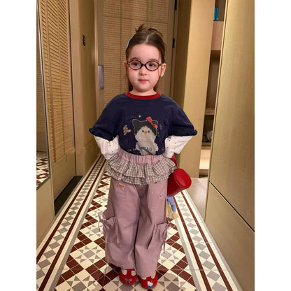 IRIS KIDS Mini Fashion Set — kids layered top and cargo pants, product photo 6 of 8
