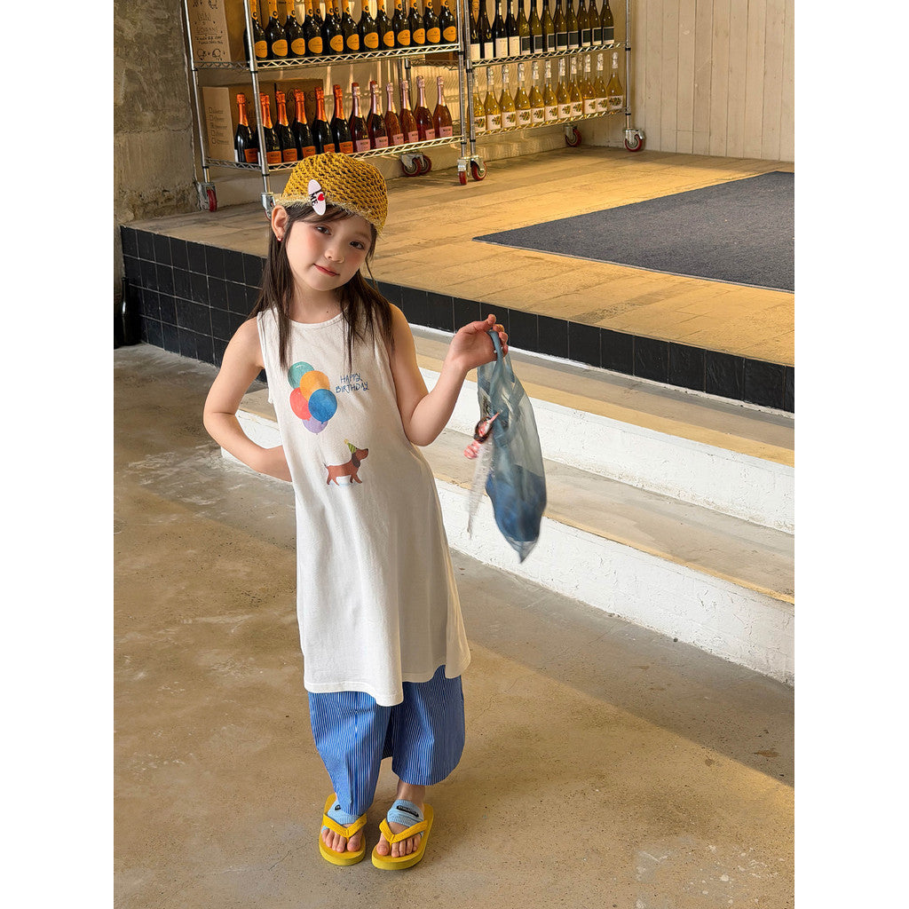 IRIS KIDS Sunny Birthday Tank — long-fit kids tank top, product photo 5 of 9