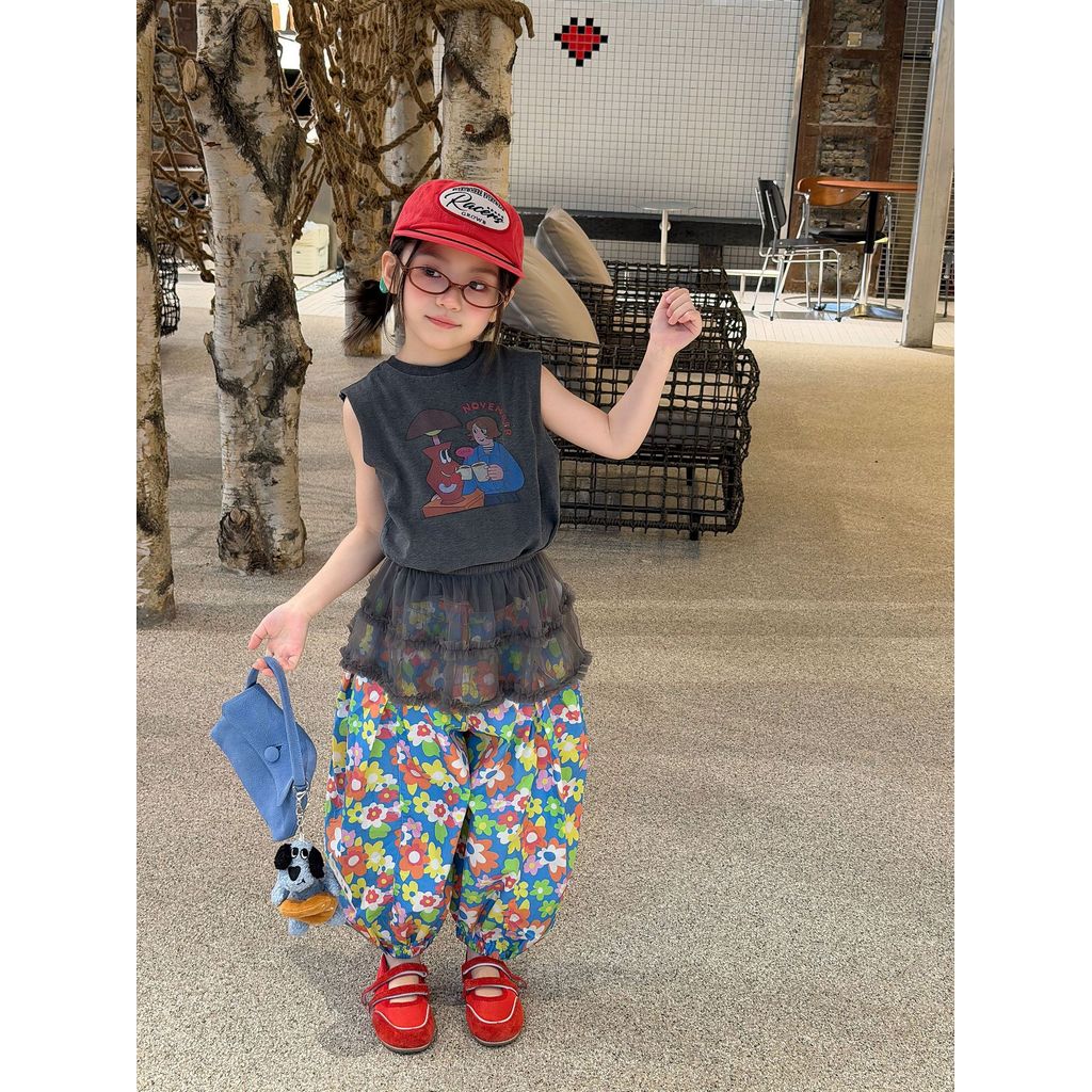 IRIS KIDS Garden Bloom Pants — girls floral pants, product photo 3 of 9