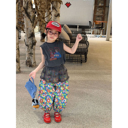 IRIS KIDS Garden Bloom Pants — girls floral pants, product photo 3 of 9